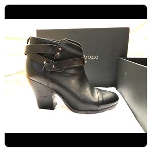 Rag & Bone Black Harrow Heeled Boot